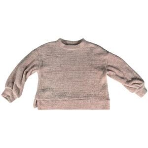 Old Navy Girls Soft Blush Pink Chenille Knit Sweater Long Sleeve Size Small 6-7